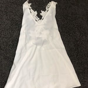 White dress with back detail